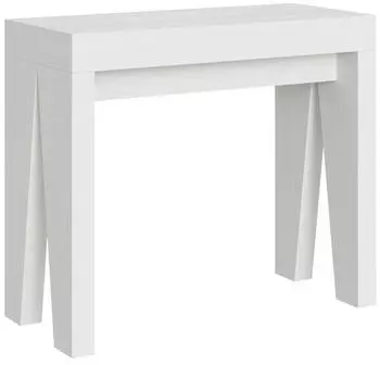 Itamoby Naxy Ausziehbarer Konsolentisch 90x40/300cm Esche Weiß (VECONAXYXX300-BF)