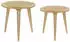 Beliani NARRA 2er-Set Beistelltische, Rund, Mangoholz, Gold