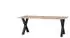 Woood Tablo Esstisch Eiche, Metall X-Gestell, 220x90x75cm