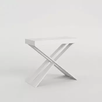 Itamoby Diago Ausziehbare Konsole 90x40/300cm Esche Weiß Weißer Rahmen (8050598045268)