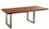Massivmoebel24 FREEFORM 2 Baumkantentisch mit Ansteckplatte Akazie 240-300x110x78cm walnuss (09-114-819-0101)