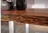 Massivmoebel24 FREEFORM 2 Baumkantentisch mit Ansteckplatte Akazie 240-300x110x78cm walnuss (09-114-819-0101)
