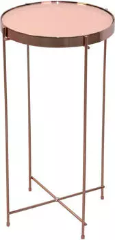 INOSIGN Beistelltisch Glas/Metall ros&eacute;gold, H60cm, &oslash;32,5cm
