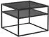 Wohnling Couchtisch Glas/Metall quadratisch 60x60x45cm Schwarz (WL7.325)