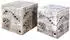 Homestyle4u Beistelltisch Würfel Holz Grau Shabby 45x45x45cm 2er-Set