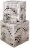 Homestyle4u Beistelltisch Würfel Holz Grau Shabby 45x45x45cm 2er-Set