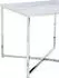 SalesFever Caorle Beistelltisch Marmoroptik weiß/chrom 50x50x42cm (95082608-0)