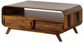 Massivmoebel24 Mailand Couchtisch Sheesham 120x70x50cm dunkelbraun lackiert (09-200-875-1131)