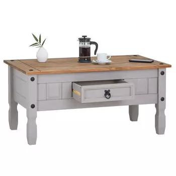 Caro M&ouml;bel Ramon Couchtisch Kiefer massiv, 1 Schublade, Mexiko-Stil (93091)