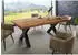 Massivmoebel24 FREEFORM 5 Baumtisch Akazie natur lackiert, X-Beine anthrazit, 180x90cm (09-108-824-9113)