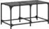vidaXL Couchtisch mit schwarzer Glasplatte, Stahl, 78,5x40x40cm (845975)