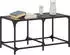 vidaXL Couchtisch mit schwarzer Glasplatte, Stahl, 78,5x40x40cm (845975)