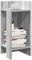 vidaXL Beistelltische 2 Stk. mit Ablage Grau Sonoma 25,5x27x60 cm