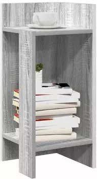 vidaXL Beistelltische 2 Stk. mit Ablage Grau Sonoma 25,5x27x60cm