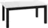 WFL GROUP Lindberg Esstisch ausziehbar, rechteckig, weiß, schwarze Holzbeine, 160–240cm (Lindberg)