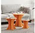 vidaXL Couchtisch 3-tlg. Massivholz Kiefer Wachsbraun (873570)