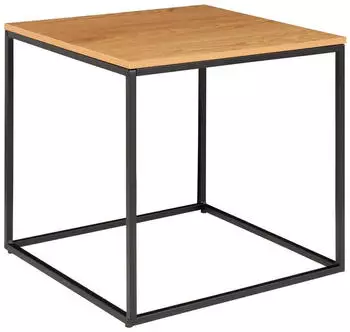 House Nordic Vita Beistelltisch Melamin Eichenholz-Optik, Metall, 45x45x45cm (VITA)