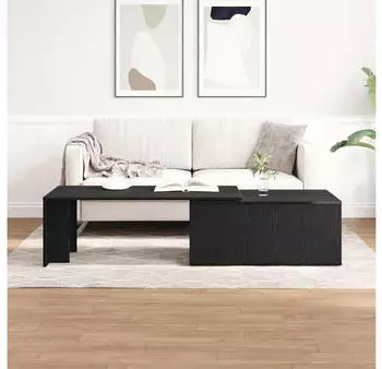 vidaXL Couchtisch Schwarze Eichenoptik 150x50x35cm Holzwerkstoff (862478)