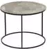 Mirrors and More PADMA Beistelltisch Metall rund, silber/schwarz, 60x46cm