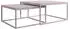 Mirjan24 Dual Cashmere 2er-Set Couchtisch, Stahl, quadratisch (76x39x76cm)