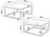 Mirjan24 Dual Cashmere 2er-Set Couchtisch, Stahl, quadratisch (76x39x76cm)