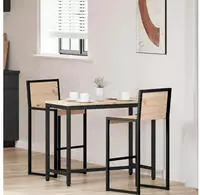 vidaXL Tisch Natur 100 x 50 x 77 cm Ingenieure Holz und Stahl