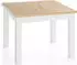 WFL GROUP Toren Esstisch ausziehbar quadratisch 80–280cm, Eiche Artisan, weiße Beine