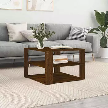vidaXL Couchtisch Braun Eichen-Optik 59,5x59,5x40cm Holzwerkstoff (834256)