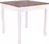 CLP Lindon Esstisch 80x80cm Ulmenholz Shabby Chic weiß/braun (327312)