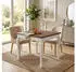 CLP Lindon Esstisch 80x80cm Ulmenholz Shabby Chic weiß/braun (327312)