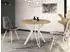 WFL GROUP Austin Esstisch rund ausziehbar Craft Eiche weiße Metallbeine (44570324)