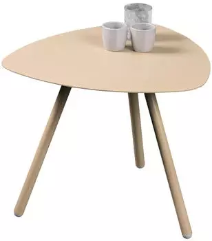M2 Kollektion Mira 1 Beistelltisch Metall pulverbeschichtet cremewei&szlig; 50x40x50cm (384070)
