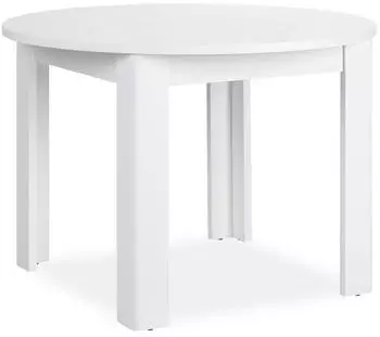 Homestyle4u Esstisch Rund Holz Massiv Wei&szlig; &Oslash;106cm