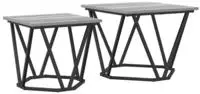 vidaXL Beistelltisch-Set 2 pcs Graues Sonoma Ingenieure Holz und Stahl