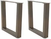 vidaXL Couchtischbeine V-Form 2 St&uuml;ck Naturstahl 60x(42-43,3) cm Stahl