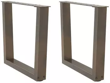 vidaXL Couchtischbeine V-Form 2 St&uuml;ck Naturstahl 60x(42-43,3)cm (4012635)