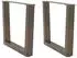 vidaXL Couchtischbeine V-Form 2 Stück Naturstahl 60x(42-43,3)cm (4012635)