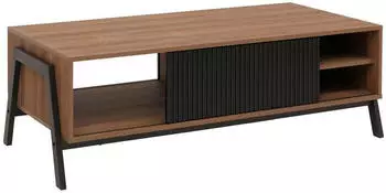 MCW MCW-O40 Couchtisch Stauf&auml;cher Schiebet&uuml;r MDF 120x42x60cm (MCW-O40)