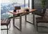 Massivmoebel24 Freeform 5 Baumkantentisch Akazie Massivholz 140x90cm, U-Beine silber (09-104-824-9901)