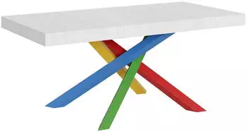 Itamoby Volantis Ausziehtisch 90x180/440cm Weiß Esche Gestell 4/B (VE180TAV4B440-BF)