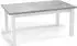 WFL GROUP Molly Esstisch ausziehbar, Grau Beton, weiße Holzbeine, 160–240cm