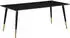 ebuy24 Dipp Esstisch Holzwerkstoff furniert, Metall, 90x180cm, schwarz/messing (7350107087095)