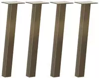 vidaXL Couchtischbeine 4 Stk. Naturstahl 42 cm Stahl