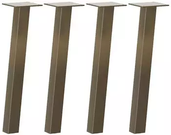 vidaXL Couchtischbeine 4 Stk. Stahl Naturstahl 42cm (4012491)