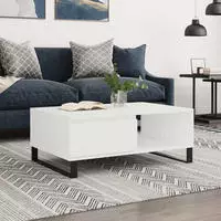vidaXL Couchtisch Wei&szlig; 90x60x35 cm Holzwerkstoff