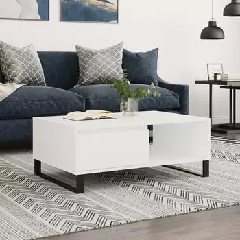 vidaXL Couchtisch Wei&szlig; 90x60x35cm Holzwerkstoff (827068)