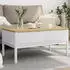vidaXL FLORO Couchtisch Weiß 99x55,5x45cm Massivholz Kiefer (374018)