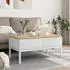 vidaXL FLORO Couchtisch Weiß 99x55,5x45cm Massivholz Kiefer (374018)