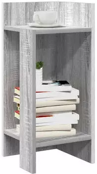 vidaXL Beistelltisch mit Ablage Grau Sonoma 25,5x27x60cm