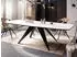 WFL GROUP Foster Esstisch ausziehbar, Loft-Stil, schwarze Metallbeine, 180–220cm (Foster)